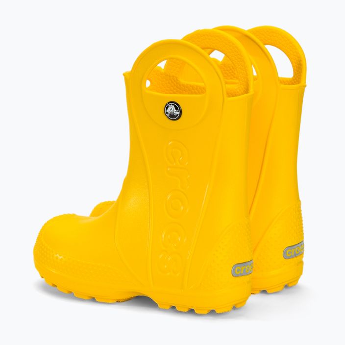 Kalosze dziecięce Crocs Handle Rain Boot Kids yellow 3