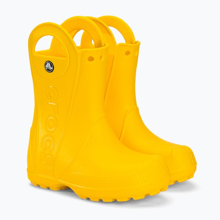 Kalosze dziecięce Crocs Handle Rain Boot Kids yellow 4