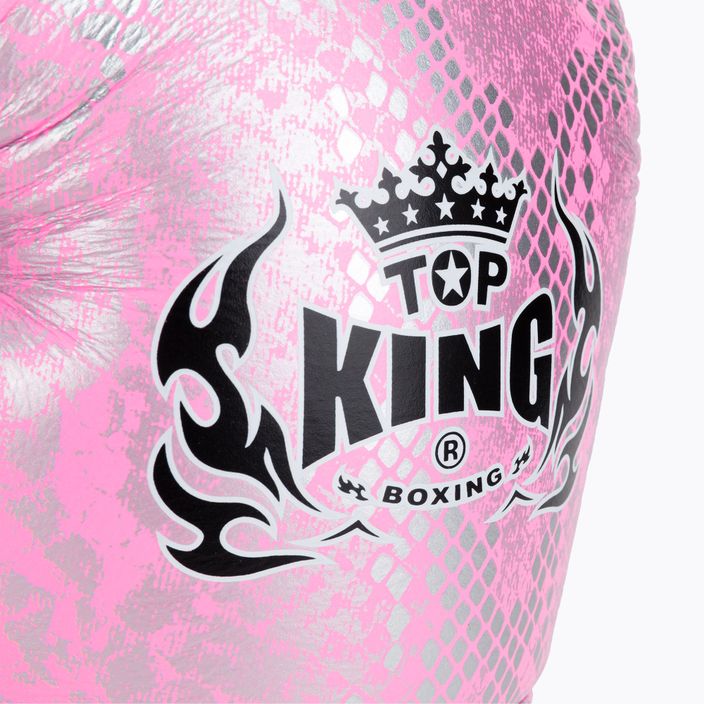 Rękawice bokserskie Top King Muay Thai Super Star Air pink/silver 5