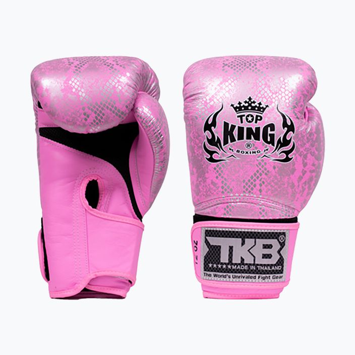 Rękawice bokserskie Top King Muay Thai Super Star Air pink/silver 7