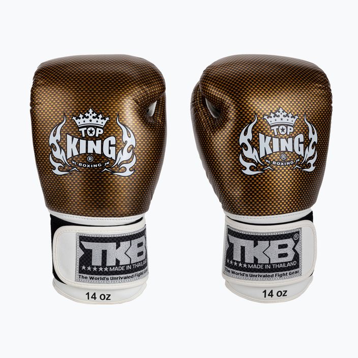 Rękawice bokserskie Top King Muay Thai Empower white/gold 2