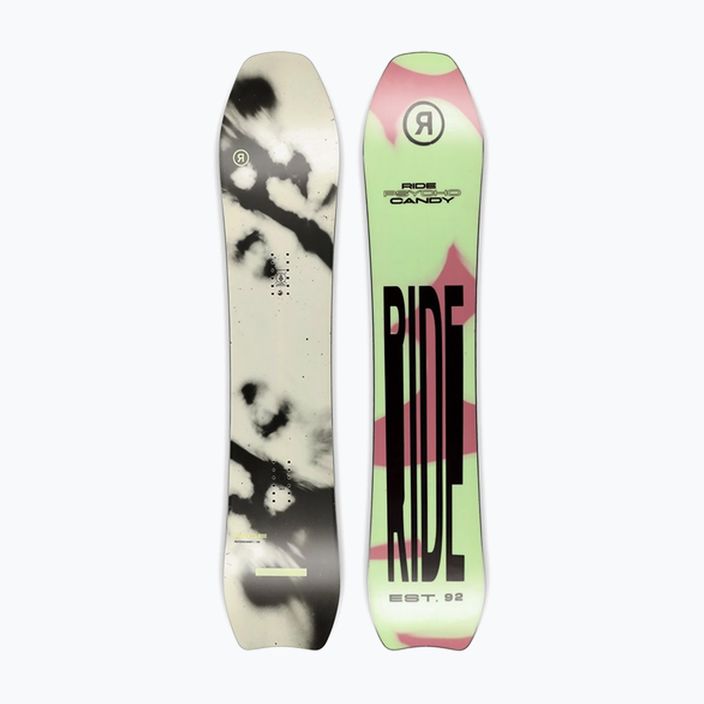 Deska snowboardowa damska RIDE Psychocandy white/black/green 6