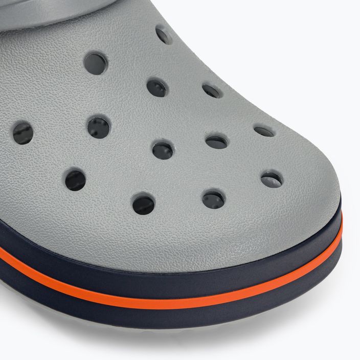 Klapki Crocs Crocband light grey/navy 8