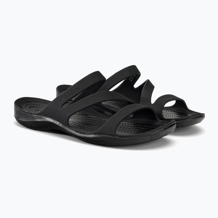 Klapki damskie Crocs Swiftwater Sandal W black/black 4