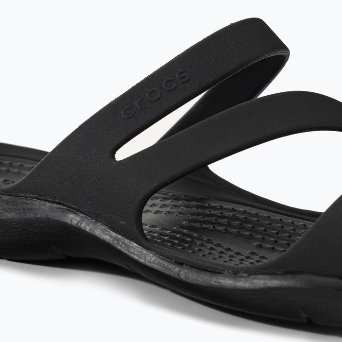 Klapki damskie Crocs Swiftwater Sandal W black/black 8