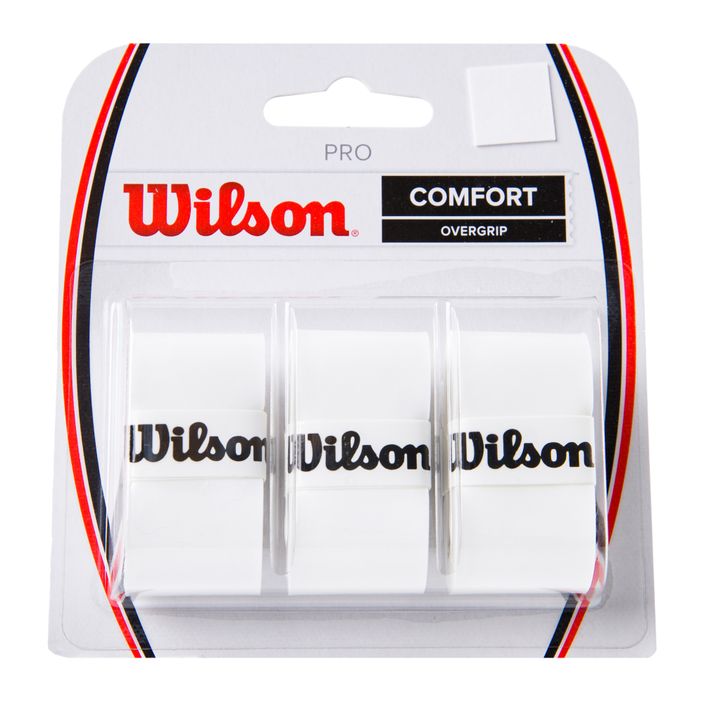 Owijki do rakiet tenisowych Wilson Pro Comfort Overgrip 3 szt. white 2