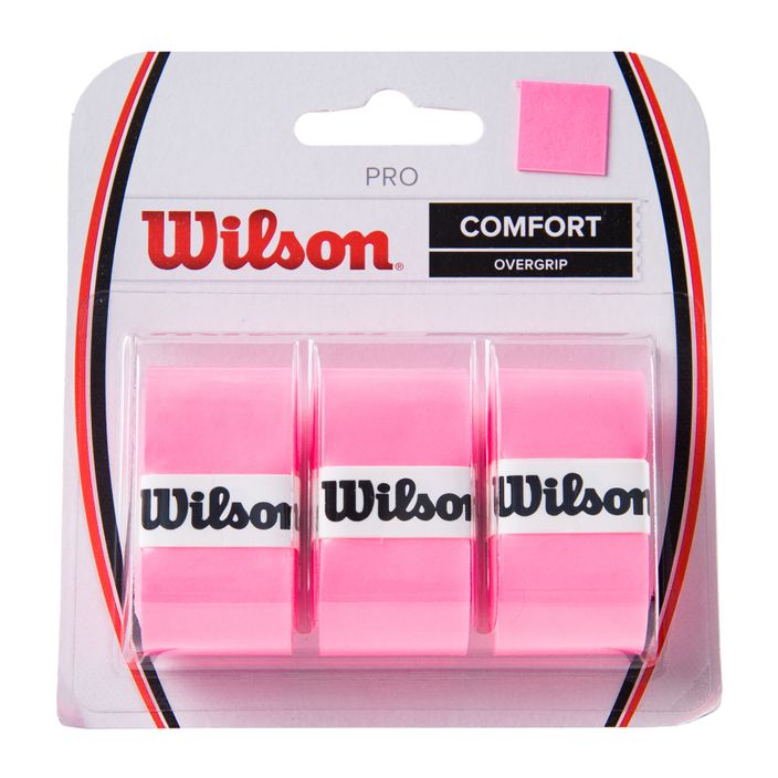 Owijki do rakiet tenisowych Wilson Pro Comfort Overgrip 3 szt. pink 2