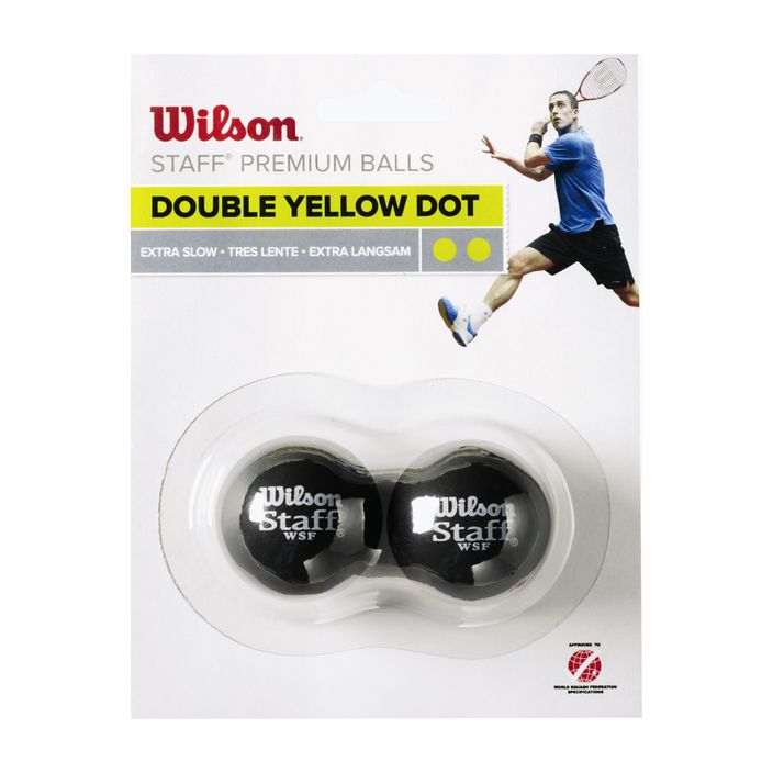Piłki do squasha Wilson Staff Squash 2 Ball Double Yellow Dot 2 szt. 2