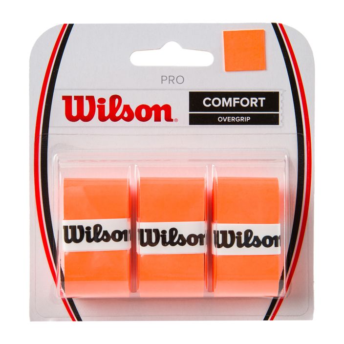 Owijki do rakiet tenisowych Wilson Pro Comfort Overgrip Burn 3 szt. orange 2
