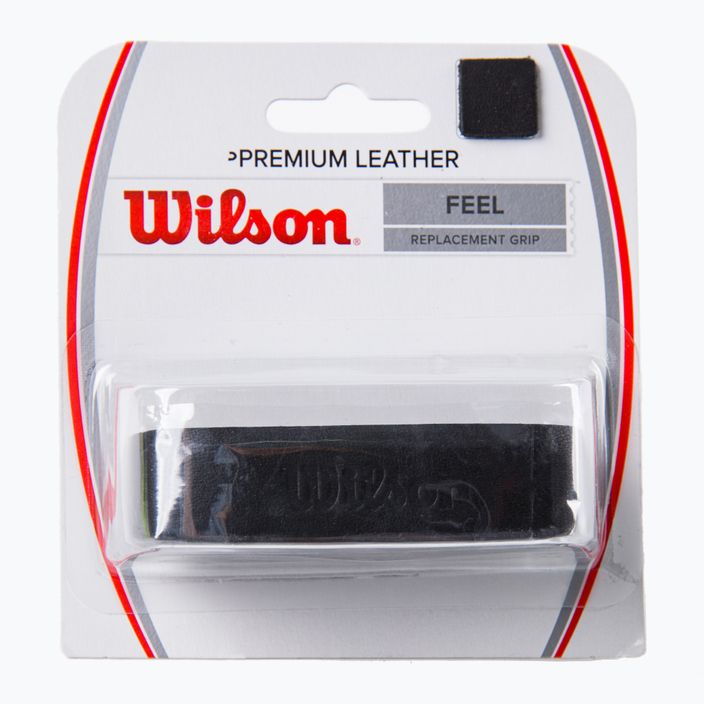 Owijka do rakiet tenisowych Wilson Premium Leather Grip black