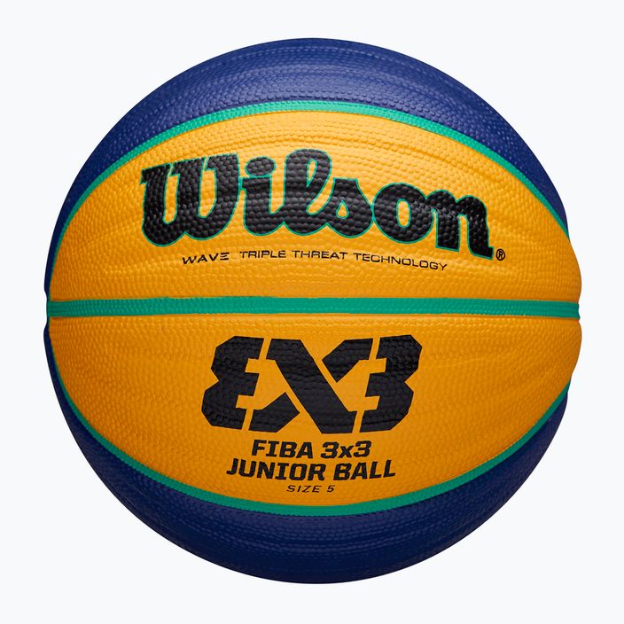 Piłka do koszykówki dziecięca Wilson Fiba 3x3 Junior blue/yellow rozmiar 5
