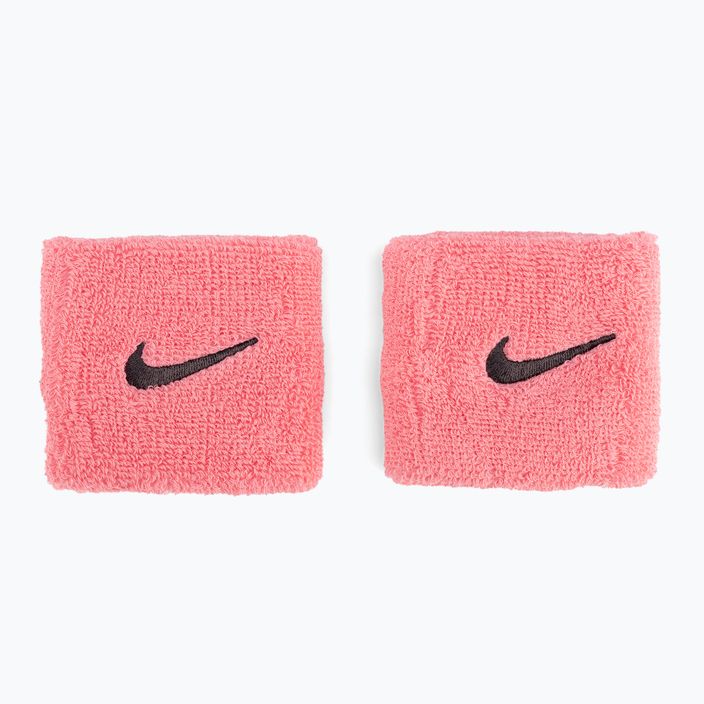 Frotki na nadgarstek Nike Swoosh Wristbands 2 szt. pink gaze/oil grey 2