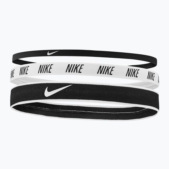 Opaski na głowę Nike Tidth 3 szt. black/white/black
