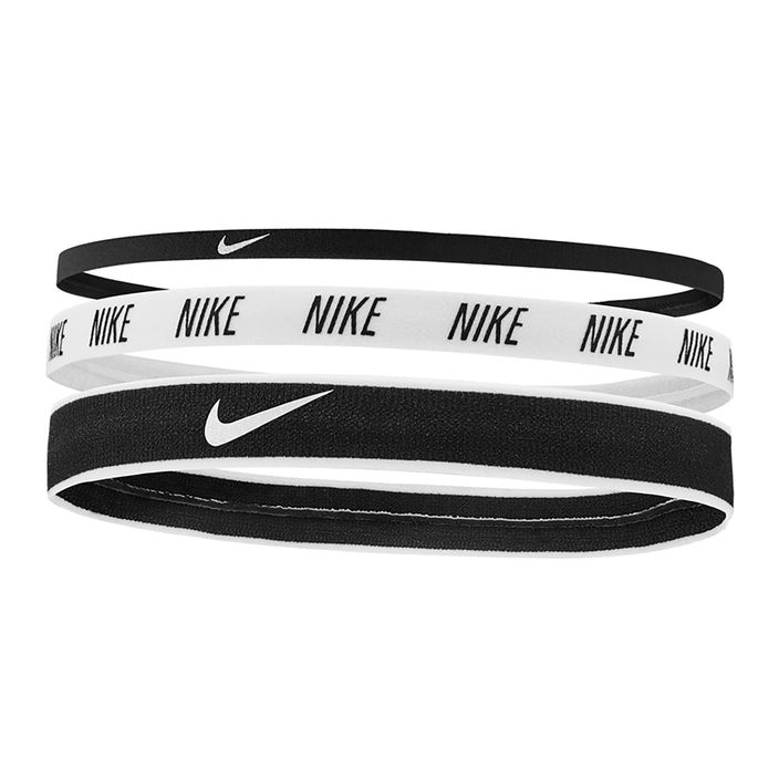 Opaski na głowę Nike Tidth 3 szt. black/white/black 2