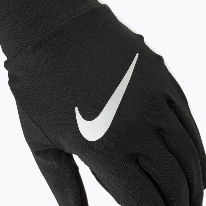 Rękawiczki do biegania męskie Nike Accelerate RG black/black/silver 4
