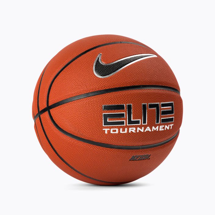 Piłka do koszykówki Nike Elite Tournament 8P Deflated amber/black/metallic silver rozmiar 7 2