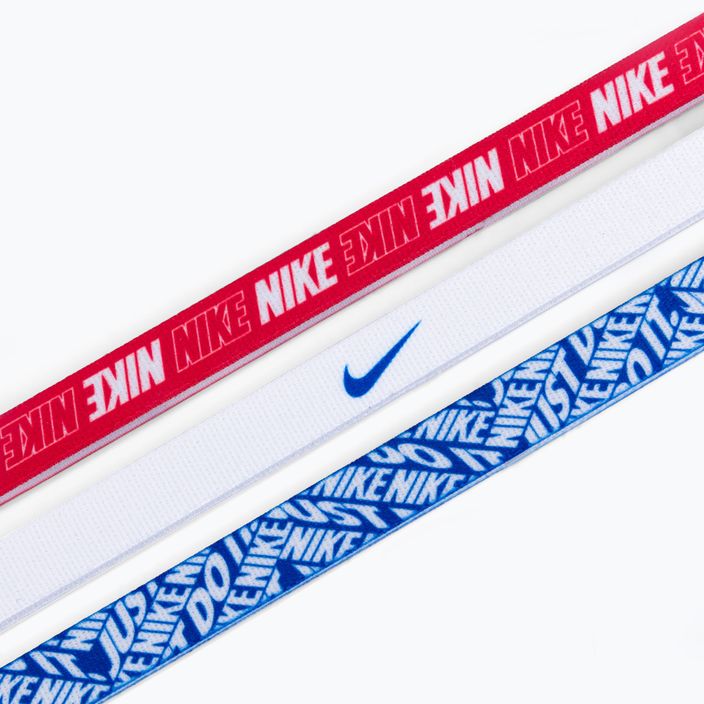 Opaski na głowę Nike Printed Headbands 3 szt. game royal/white/university red 3