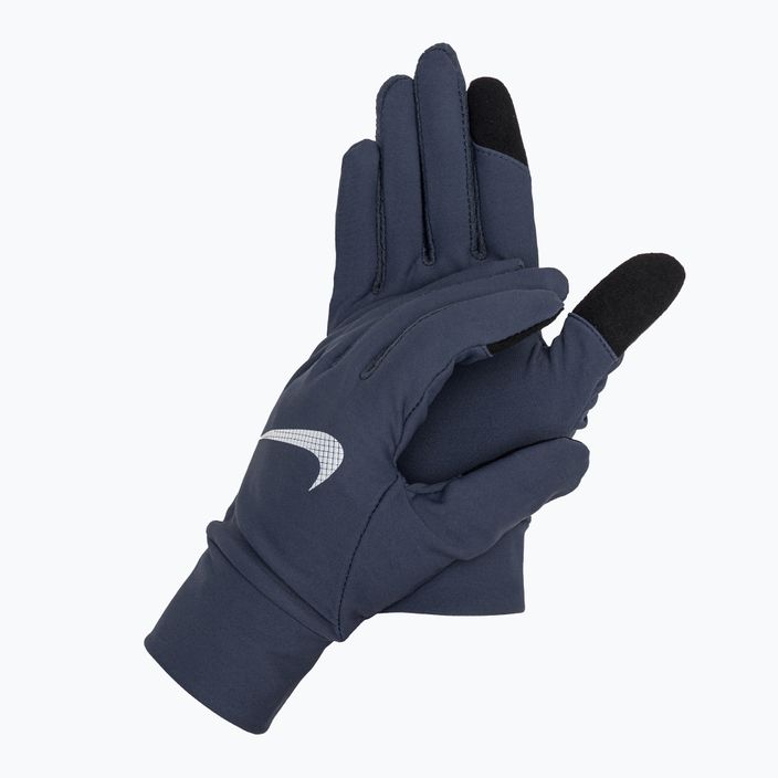 Zestaw czapka + rękawiczki męskie Nike Essential Running thunder blue/particle grey/silver 2
