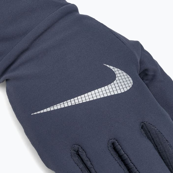 Zestaw czapka + rękawiczki męskie Nike Essential Running thunder blue/particle grey/silver 5