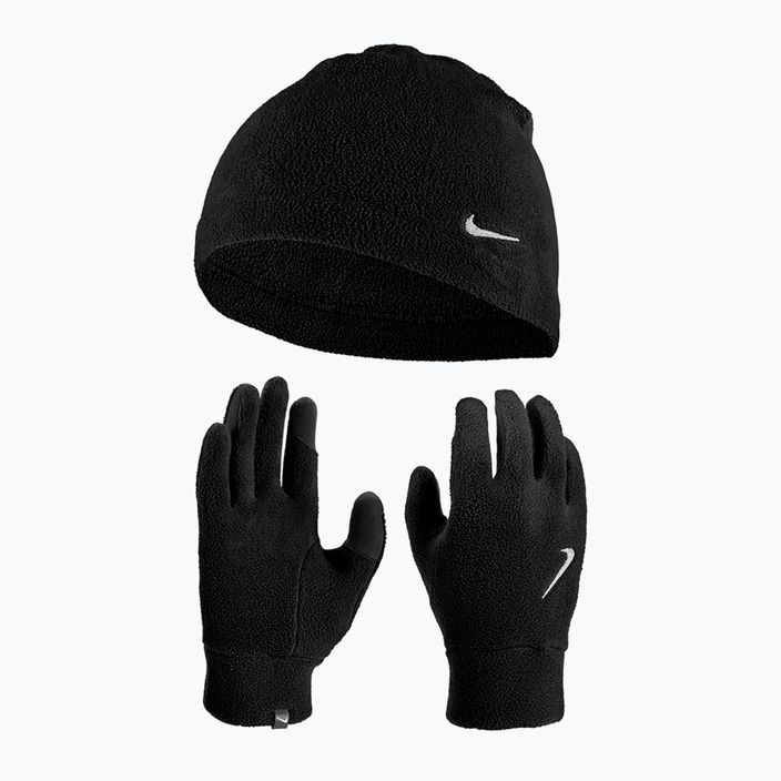 Zestaw czapka + rękawiczki męskie Nike Fleece black/black/silver 11