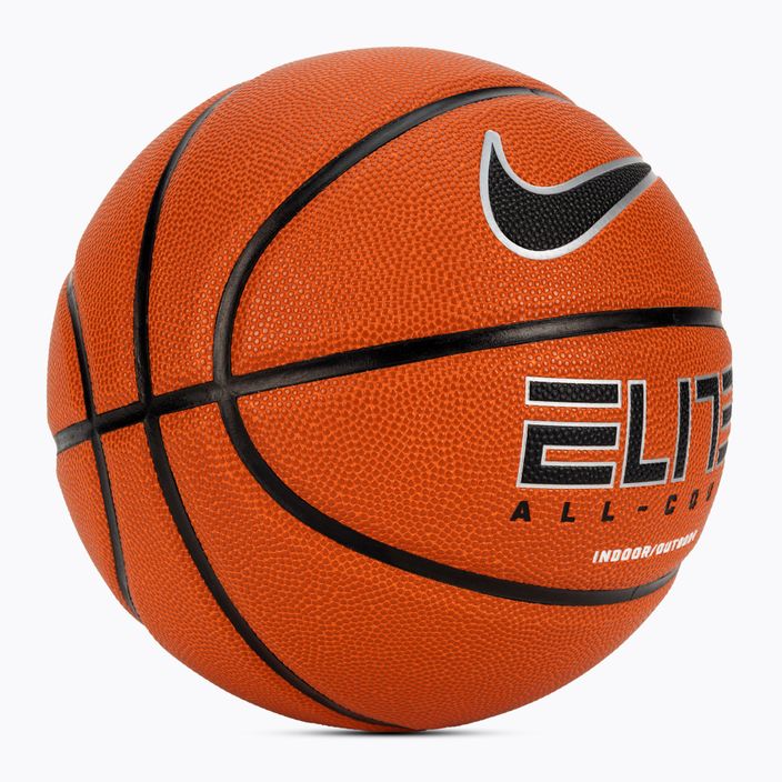 Piłka do koszykówki Nike Elite All Court 8P 2.0 Deflated amber/black/metallic silver rozmiar 5 2