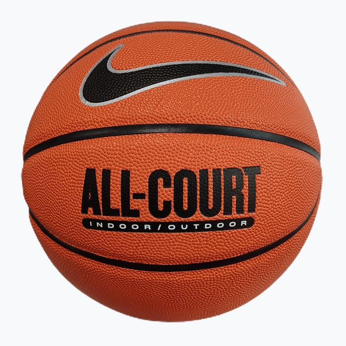 Piłka do koszykówki Nike Everyday All Court 8P Deflated amber/black/metallic silver rozmiar 5 4