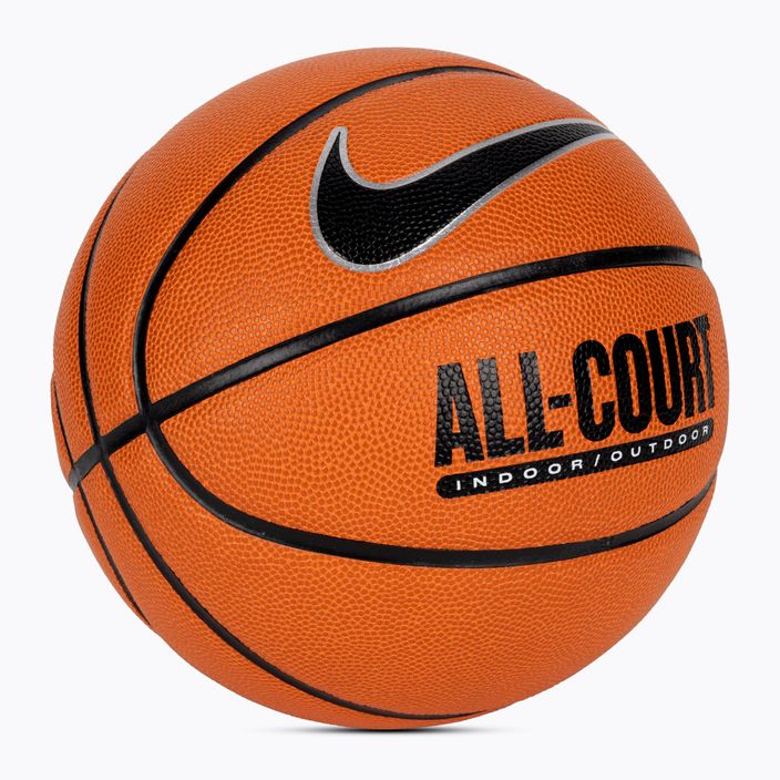 Piłka do koszykówki Nike Everyday All Court 8P Deflated amber/black/metallic silver rozmiar 5 2