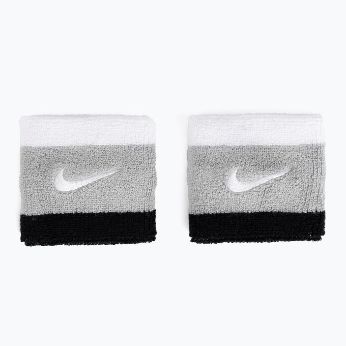 Frotki na nadgarstek Nike Swoosh Wristbands 2 szt. lt smoke grey/black/white 2