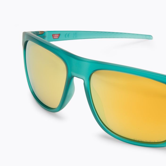 Okulary przeciwsłoneczne Oakley Leffingwell matte artic surf/prizm 24k polarized 5