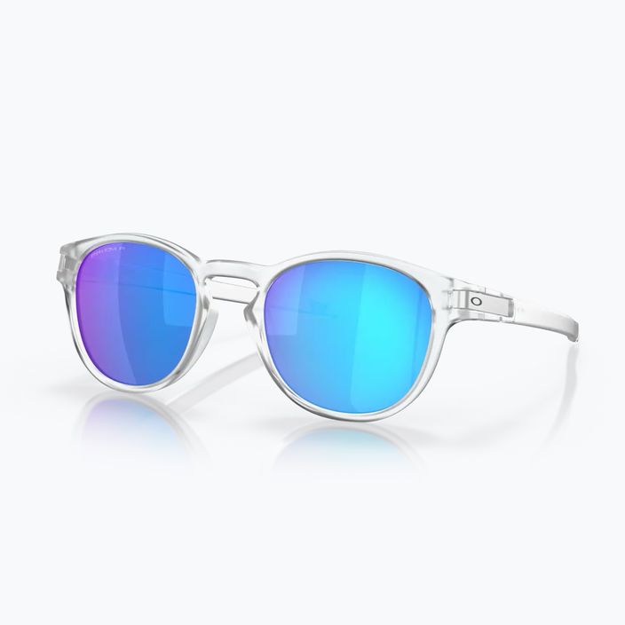 Okulary przeciwsłoneczne Oakley Latch matte clear/prizm sapphire polarized