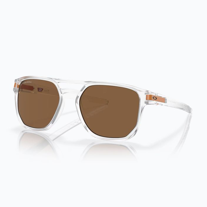 Okulary przeciwsłoneczne Oakley Latch Beta matte clear/prizm bronze