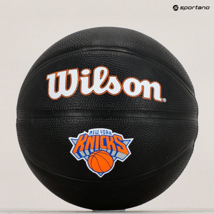 Piłka do koszykówki dziecięca Wilson NBA Team Tribute Mini New York Knicks black rozmiar 3 9
