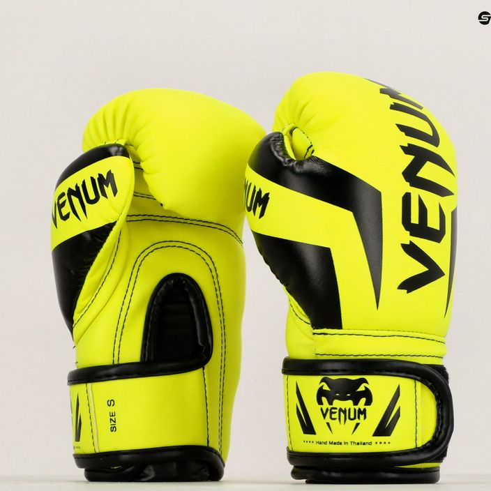 Rękawice bokserskie dziecięce Venum Elite Boxing neo yellow 10