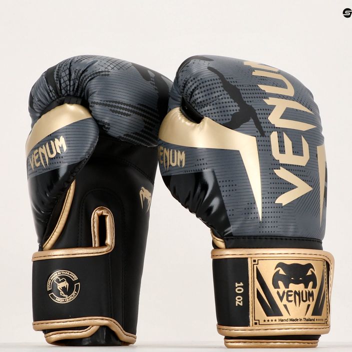 Rękawice bokserskie Venum Elite dark camo/gold 11