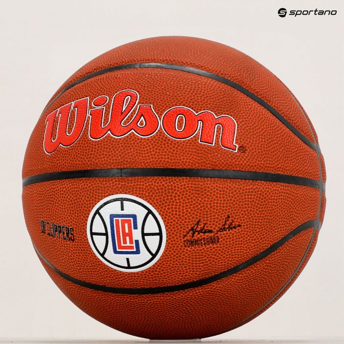 Piłka do koszykówki Wilson NBA Team Alliance Los Angeles Clippers brown rozmiar 7 6