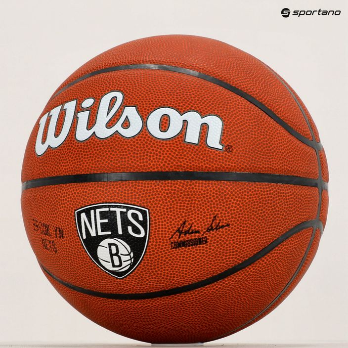 Piłka do koszykówki Wilson NBA Team Alliance Brooklyn Nets brown rozmiar 7 6