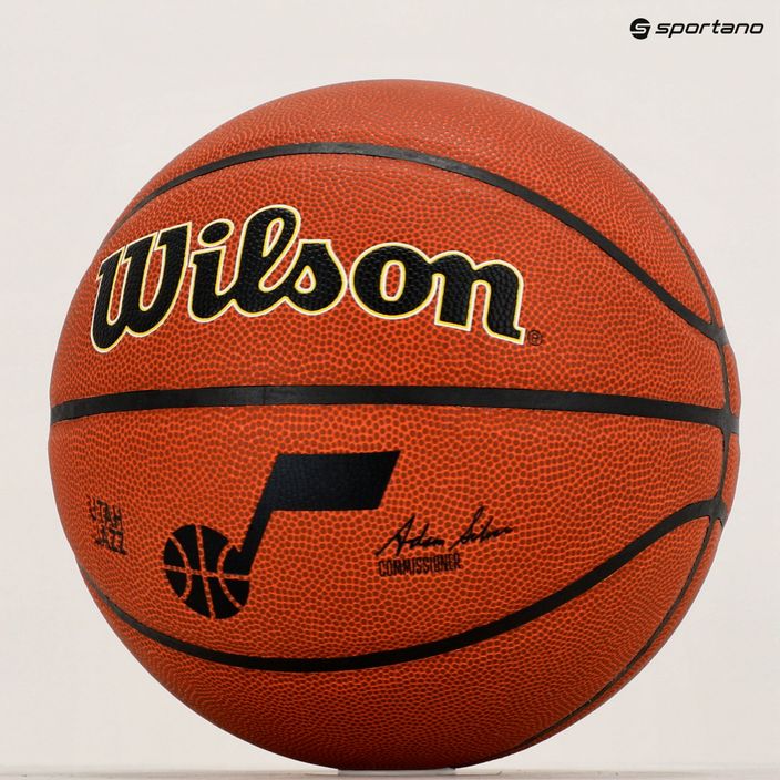 Piłka do koszykówki Wilson NBA Team Alliance Utah Jazz brown rozmiar 7 8