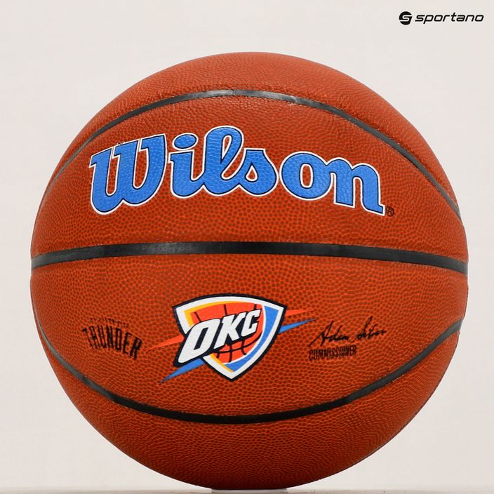 Piłka do koszykówki Wilson NBA Team Alliance Oklahoma City Thunder brown rozmiar 7 6