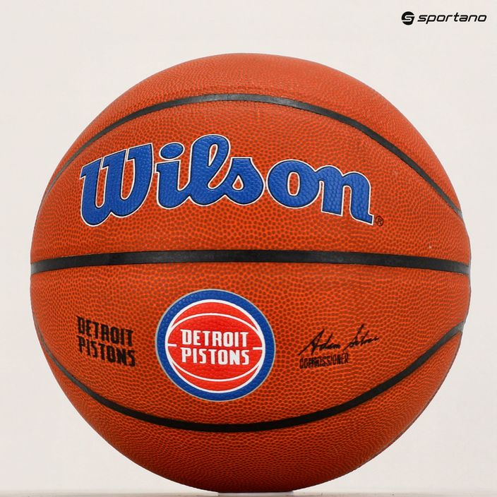 Piłka do koszykówki Wilson NBA Team Alliance Detroit Pistons brown rozmiar 7 6