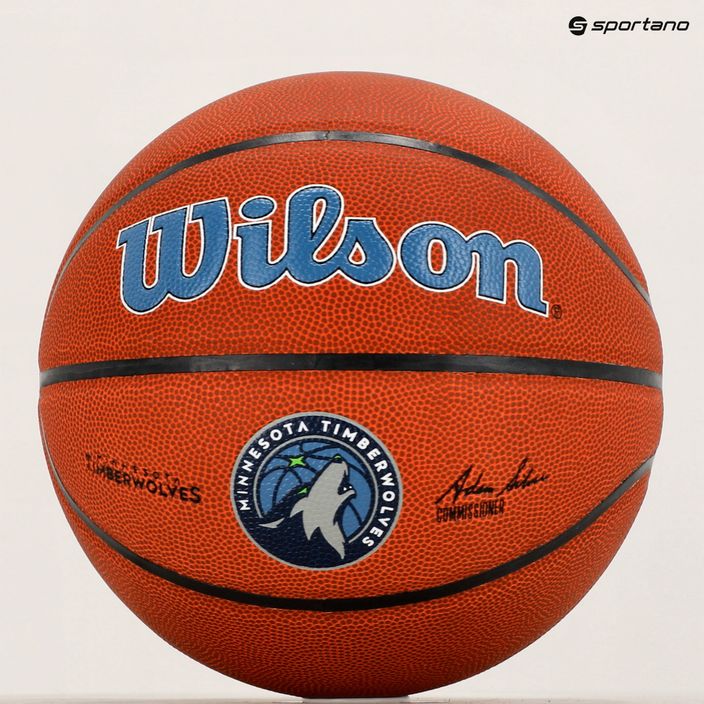 Piłka do koszykówki Wilson NBA Team Alliance Minnesota Timberwolves brown rozmiar 7 6