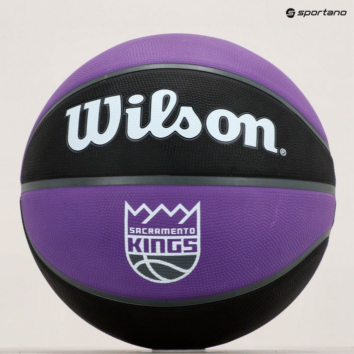 Piłka do koszykówki Wilson NBA Team Tribute Sacramento Kings violet rozmiar 7 5