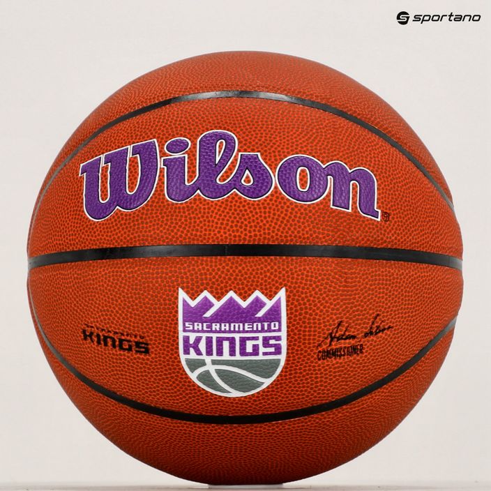 Piłka do koszykówki Wilson NBA Team Alliance Sacramento Kings brown rozmiar 7 6