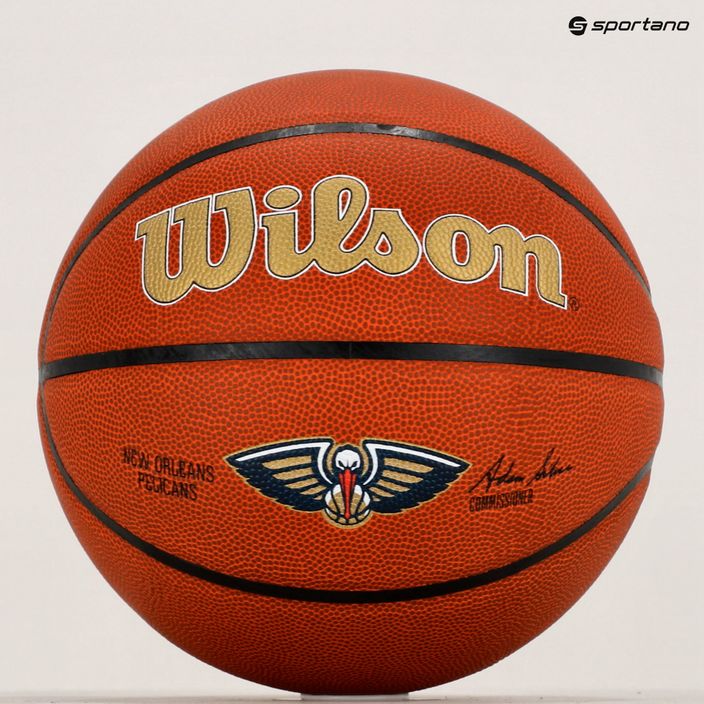Piłka do koszykówki Wilson NBA Team Alliance New Orleans Pelicans brown rozmiar 7 6