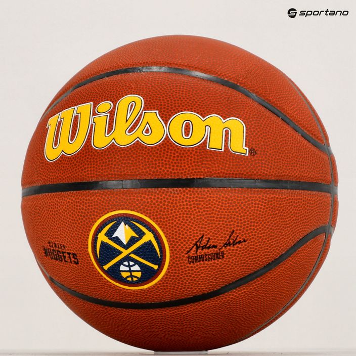 Piłka do koszykówki Wilson NBA Team Alliance Denver Nuggets brown rozmiar 7 6