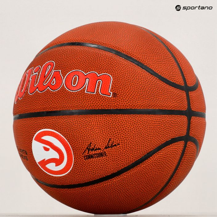 Piłka do koszykówki Wilson NBA Team Alliance Atlanta Hawks brown rozmiar 7 6