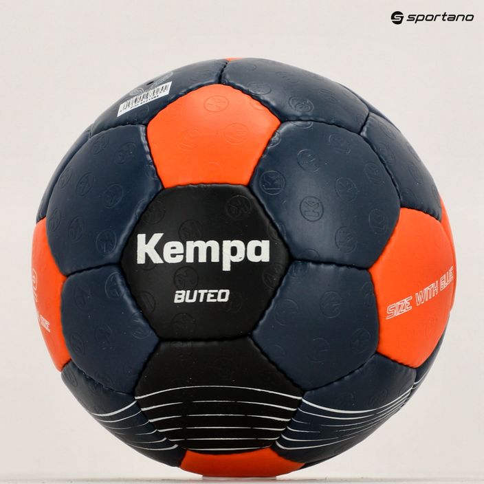 Piłka do piłki ręcznej Kempa Buteo ciemny turkus/pomarańczowa rozmiar 2 6