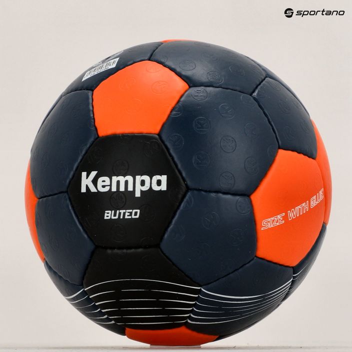 Piłka do piłki ręcznej Kempa Buteo ciemny turkus/pomarańczowa rozmiar 3 6