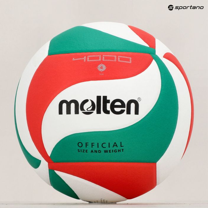 Piłka do siatkówki Molten V4M4000-4 white/green/red rozmiar 4 6
