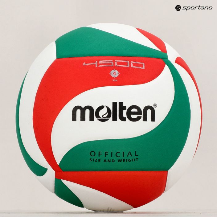 Piłka do siatkówki Molten V4M4500-4 white/green/red rozmiar 4 6