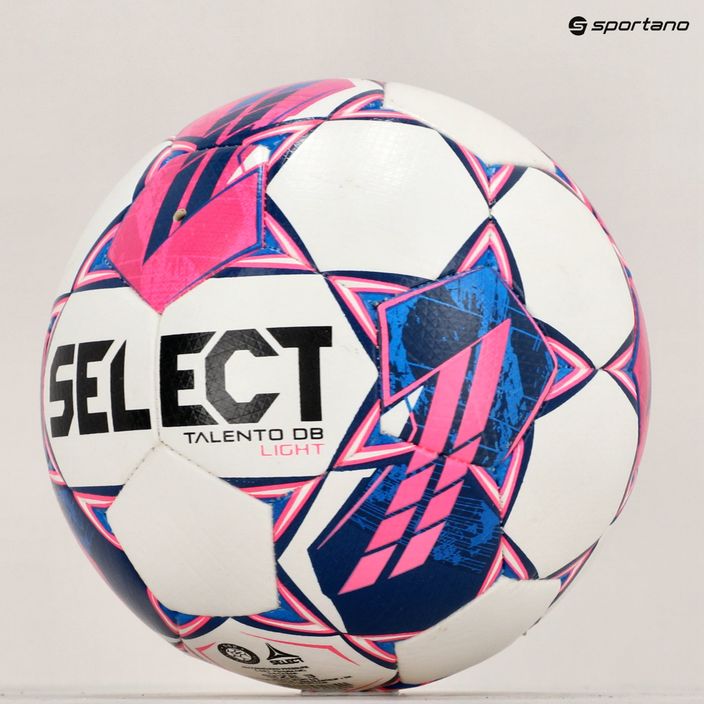 Piłka do piłki nożnej SELECT Talento DB v23 white/pink rozmiar 3 4
